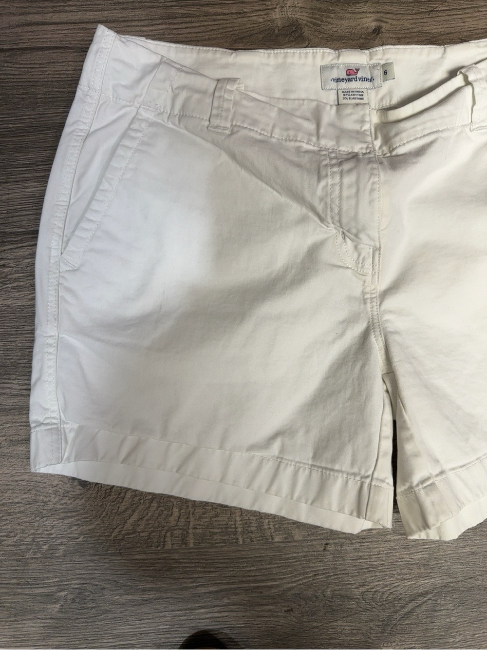 Vineyard Vines Women’s White Stretch Chino Shorts Size 6 Preppy Summer - Picture 5 of 8